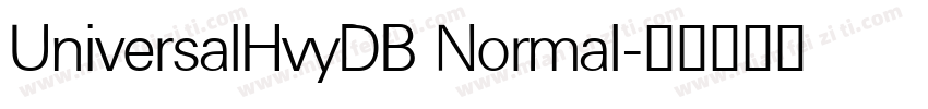 UniversalHvyDB Normal字体转换